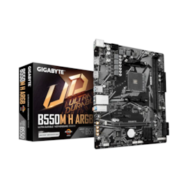 Placa Mãe Gigabyte B550M H Argb Ddr4 Am4 M.2 Nvme Hdmi Display Port Usb 3.2 Rev 1.0