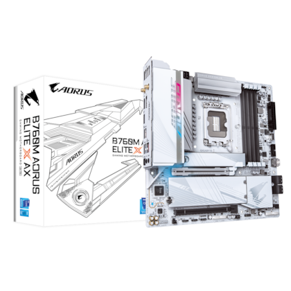 Placa Mae Gigabyte B760m Aorus Elite X Ax Wifi Ddr5 Lga 1700 Matx M.2 Nvme Hdmi Display Port Rev 1.1