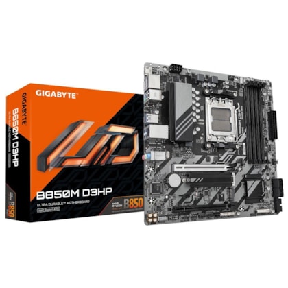 Placa Mãe Gigabyte B850m D3hp Ddr5 Am5 Matx Display Port M.2 Usb 3.2 Rev 1.0