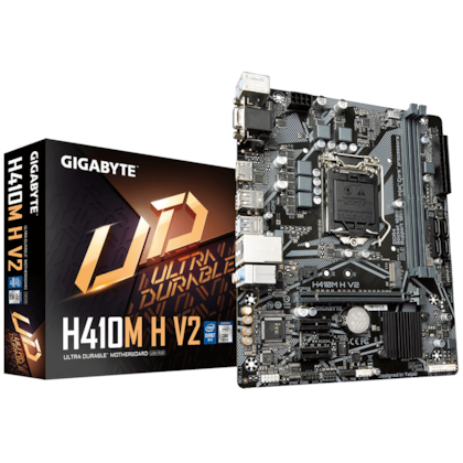 Placa Mãe Gigabyte H410m H V2 Ddr4 Lga 1200 Matx M.2 Hdmi D-sub Usb 3.2 Rev 1.7