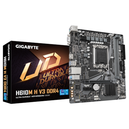 Placa Mãe Gigabyte H610M H V3 Ddr4 Lga 1700 Matx M.2 Nvme Vga Hdmi Rev 1.0