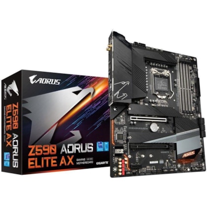 PLACA MÃE GIGABYTE Z590 AORUS ELITE AX DDR4 M.2 LGA1200 WIFI