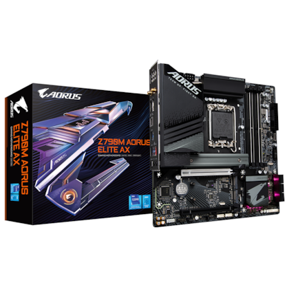 Placa Mãe Gigabyte Z790m Aorus Elite Ax Ddr5 Lga 1700 Wifi Matx M.2 Nvme Hdmi Display Port Rev 1.2