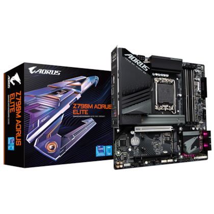 Placa Mãe Gigabyte Z790m Aorus Elite Ddr5 Lga 1700 Matx M.2 Nvme Hdmi Display Port Rev 1.1