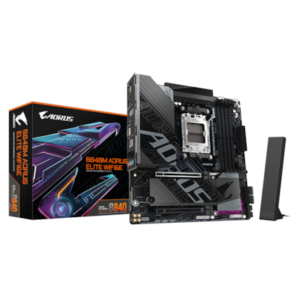 Placa Mãe Gygabite B840m Aorus Elite Wifi6e Ddr5 Am5 Matx M.2 Nvme Hdmi Display Port Rev 1.0