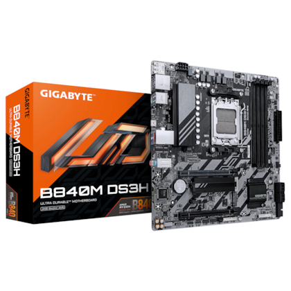 Placa Mãe Gygabite B840m Ds3h Ddr5 Am5 Matx M.2 Nvme Hdmi Display Port Rev 1.0