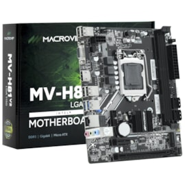 Placa Mãe Macrovip H81 Ddr3 Lga 1150 Matx M.2 Display Port Hdmi Usb 3.0 Mv-h81v2