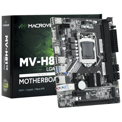 Placa Mãe Macrovip H81 Ddr3 Lga 1150 Matx M.2 Display Port Hdmi Usb 3.0 Mv-h81v2