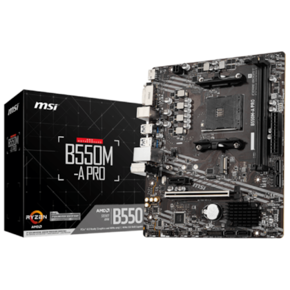 Placa Mãe Msi B550m-a Pro Ddr4 Am4 Matx Hdmi Dvi M.2 Usb 3.2 911-7c96-043