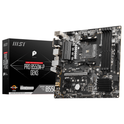 Placa Mãe Msi Pro B550m-p Gen3 Ddr4 Am4 Hdmi Dvi-d Vga M.2 Usb 3.2 911-7d95-010