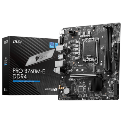 Placa Mãe Msi Pro B760m-e Ddr4 Lga 1700 Matx Vga Hdmi M.2 Usb 3.2 911-7d48-045