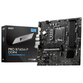 Placa Mae Msi Pro B760m-p Ddr4 Lga 1700 Matx Hdmi Display Port Vga M.2 Usb 3.2 911-7e02-006