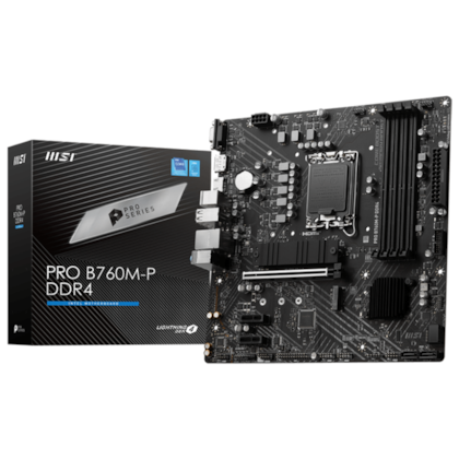 Placa Mae Msi Pro B760m-p Ddr4 Lga 1700 Matx Hdmi Display Port Vga M.2 Usb 3.2 911-7e02-006