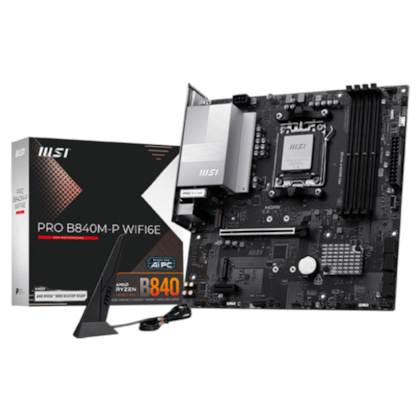 Placa Mãe Msi Pro B840M-P Wifi6E Am5 Ddr5 Matx M.2 Nvme Hdmi Usb Tipo C 911-7E77-002