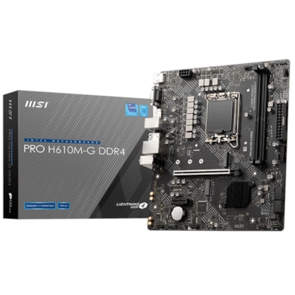 Placa Mãe Msi Pro H610m-g Ddr5 Lga 1700 Matx M.2 Vga Hdmi Display Port 911-7d46-204