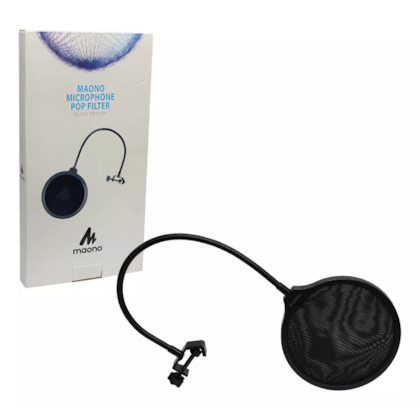 Pop Filter Para Microfone Maono Preto Au-pf150