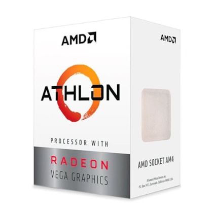 Processador Amd Athlon 3000g Am4 3.5 Ghz Base 5 Mb Cache 2-core 4-threads Yd3000c6fhbox