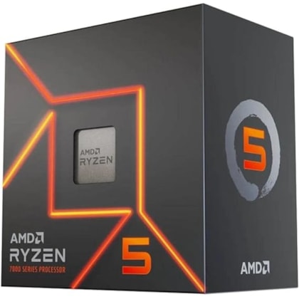 Processador Amd Ryzen 5 7600 Am5 3.8 Ghz Base 5.1 Ghz Max 38 Mb Cache 6-core 12-threads 100-100001015box