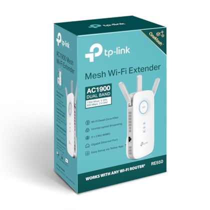 Repetidor Wireless Tp-link Re550 Ac1900 Mesh Wifi Dual Band