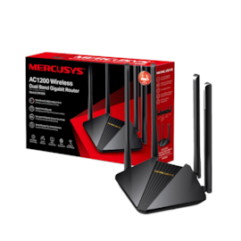 Roteador Mercusys Mr30g Ac1200 Dual Band 2.4/5.0ghz 4 Antenas Preto Mr30g Brz/1.20