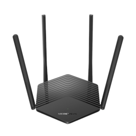 Roteador Mercusys Mr60x Ax1500 Wifi 6 Gigabit Dual Band 1201 Mbps 4 Antenas Preto Ver 2.8