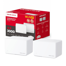 Roteador Mesh Mercusys Halo H80X Ax3000 Wi-Fi 6 Gigabit Dual Band Kit Com 2 H80X(2-Pack) Eu/1.0
