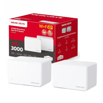 Roteador Mesh Mercusys Halo H80X Ax3000 Wi-Fi 6 Gigabit Dual Band Kit Com 2 H80X(2-Pack) Eu/1.0