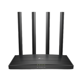 Roteador Tp-link Archer C6 Ac1300 Mu-mimo Gigabit Dual Band 867 Mbps 4 Antenas Preto Ver 4.8