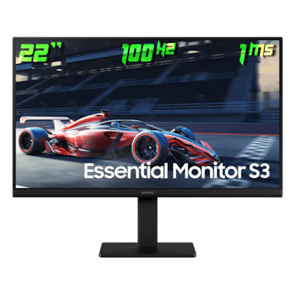 Samsung Monitor Essential S3 22" 100hz 5ms Ips Led Full Hd 5gtg Hdmi Vga Preto S22d300gal