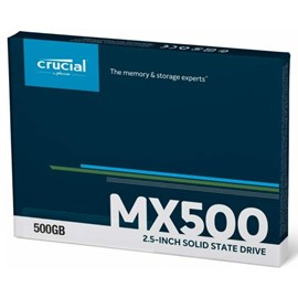 Ssd 500gb Crucial Mx500 Sata 3 2.5" Leitura E Gravação 560mb/s - 510mb/s Ct500mx500ssd1