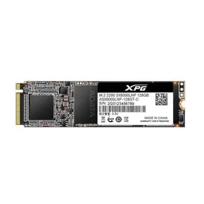 Ssd Adata Xpg 128gb Sx6000 Lite M.2 Nvme Leitura e Gravação 1800 Mb/s-600 MB/s Gen3x4 Asx6000lnp-128