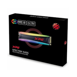 SSD ADATA XPG 256GB M.2 RGB SPECTRIX LEITURA E GRAVAÇÃO 3500MB/S - 3000MB/S GEN3X4 S40G AS40G-256GT-C