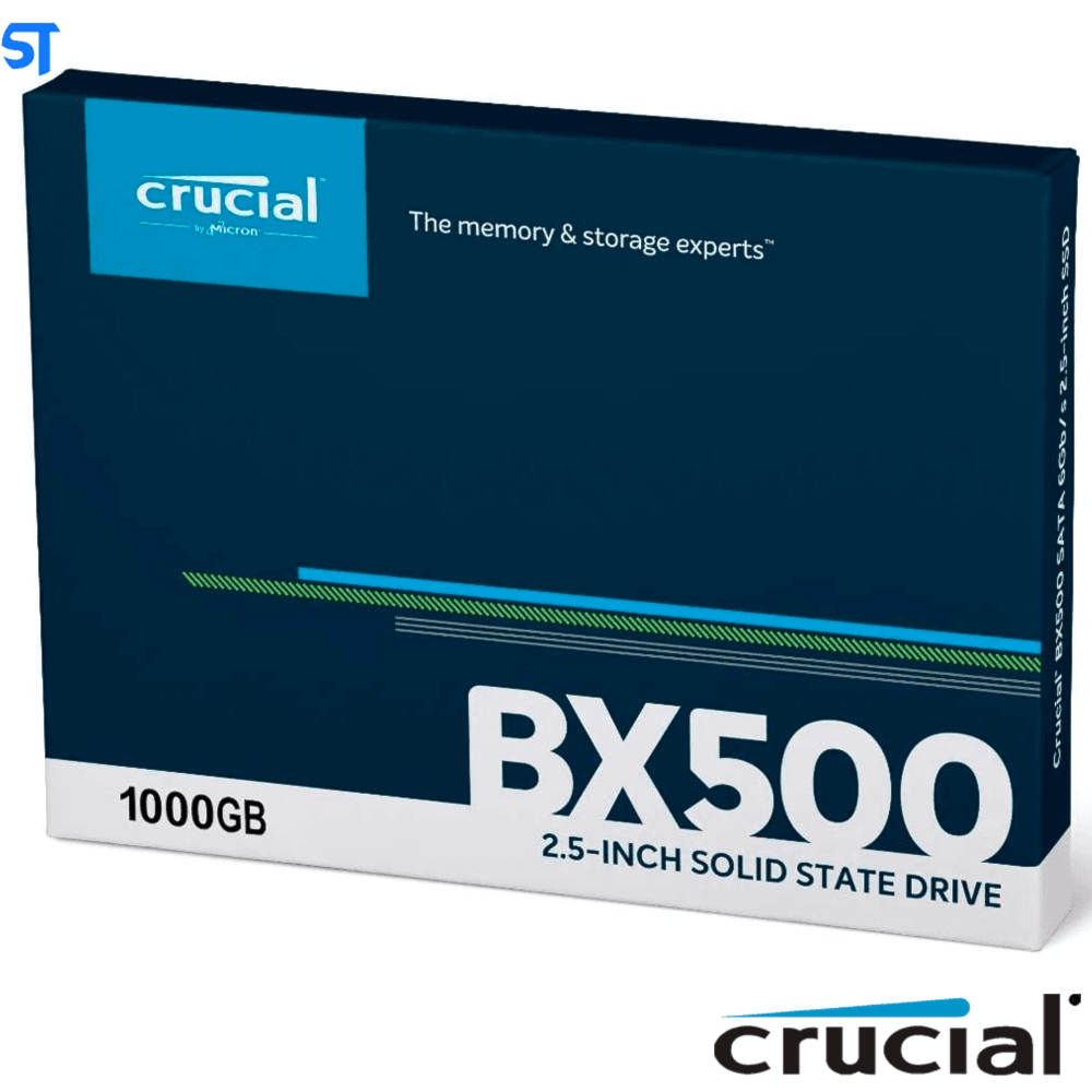 Ssd Crucial Bx500 1tb Sata Leitura E Gravação 540mb/s - 500mb/s