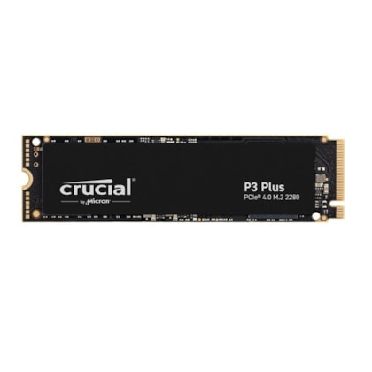 Ssd Crucial M.2 500gb P3 Plus Nvme Leitura E Gravação 4700mb/s - 1900mb/s Gen4x4 Ct500p3pssd8