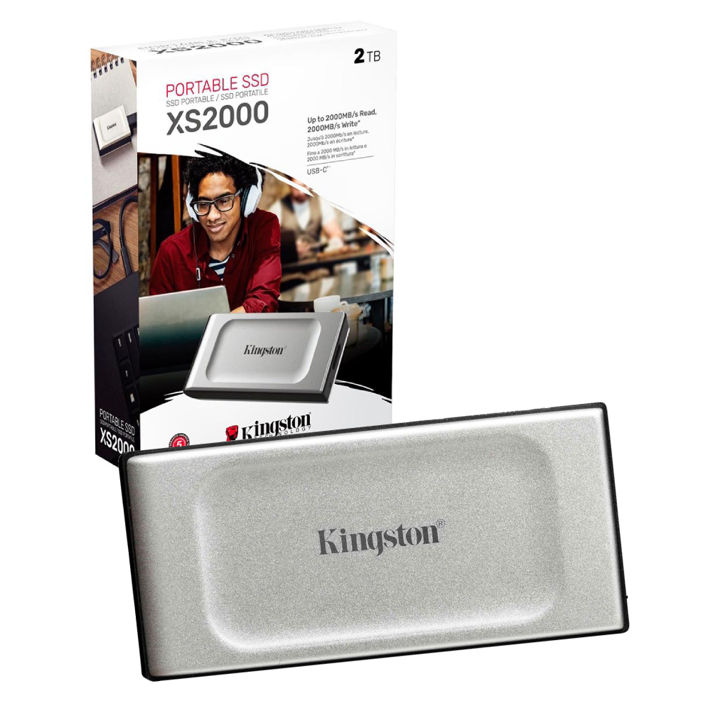 Kingston XS2000 ポータブルSSD 2TB 本体 Ssd Externo Kingston Xs2000 2tb Usb-c 3.2 Leitura E Gravação 2.000