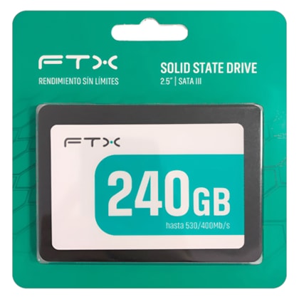 Ssd Ftx 240Gb Sata 3 Leitura E Gravação 530Mb/S - 400Mb/S Ftx-Ssd 2.5-240G