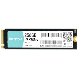 Ssd Ftx 256Gb m.2 nvme 2280 Leitura E Gravação 3230Mb/S - 1240Mb/S gen3x4 Ftx-256g-nvme3
