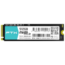Ssd Ftx 512Gb M.2 Nvme 2280 Leitura E Gravação 3500Mb/S - 2100Mb/S Gen3X4 Ftx-512G-Nvme3
