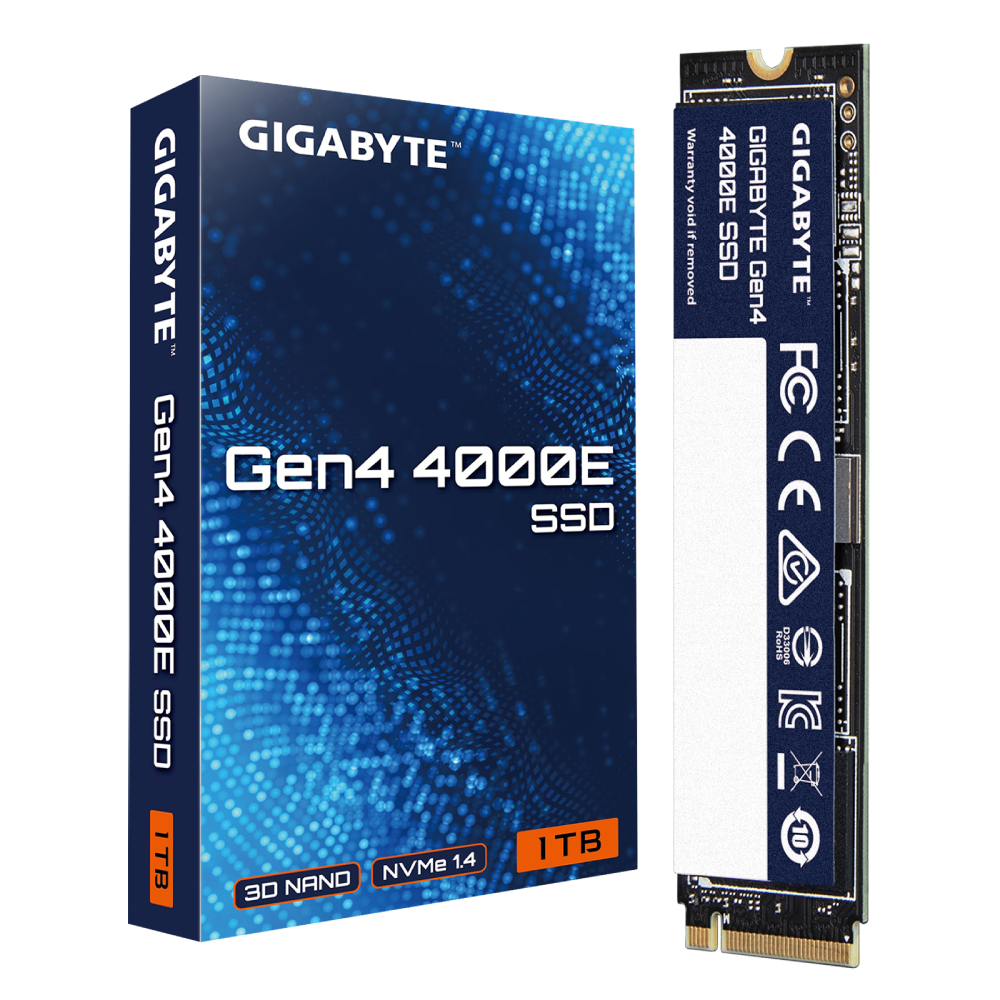 Ssd Gigabyte 1tb Gen4 4000e M.2 Nvme Leitura E Gravação 4000mb/s