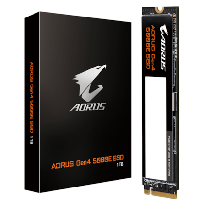 Ssd Gigabyte 1tb M.2 Nvme Aorus Gen4 5000e Rev1.0 Leitura E Gravação 5000mb/s - 4600mb/s Ag450e1024-