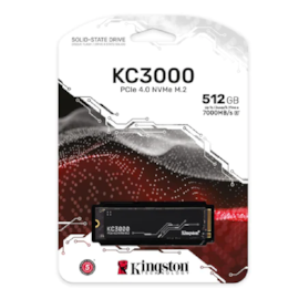 SSD KINGSTON 512GB M.2 NVME KC3000 LEITURA E GRAVAÇÃO 7000MB/S - 3900MB/S GEN4x4 SKC3000S/512G