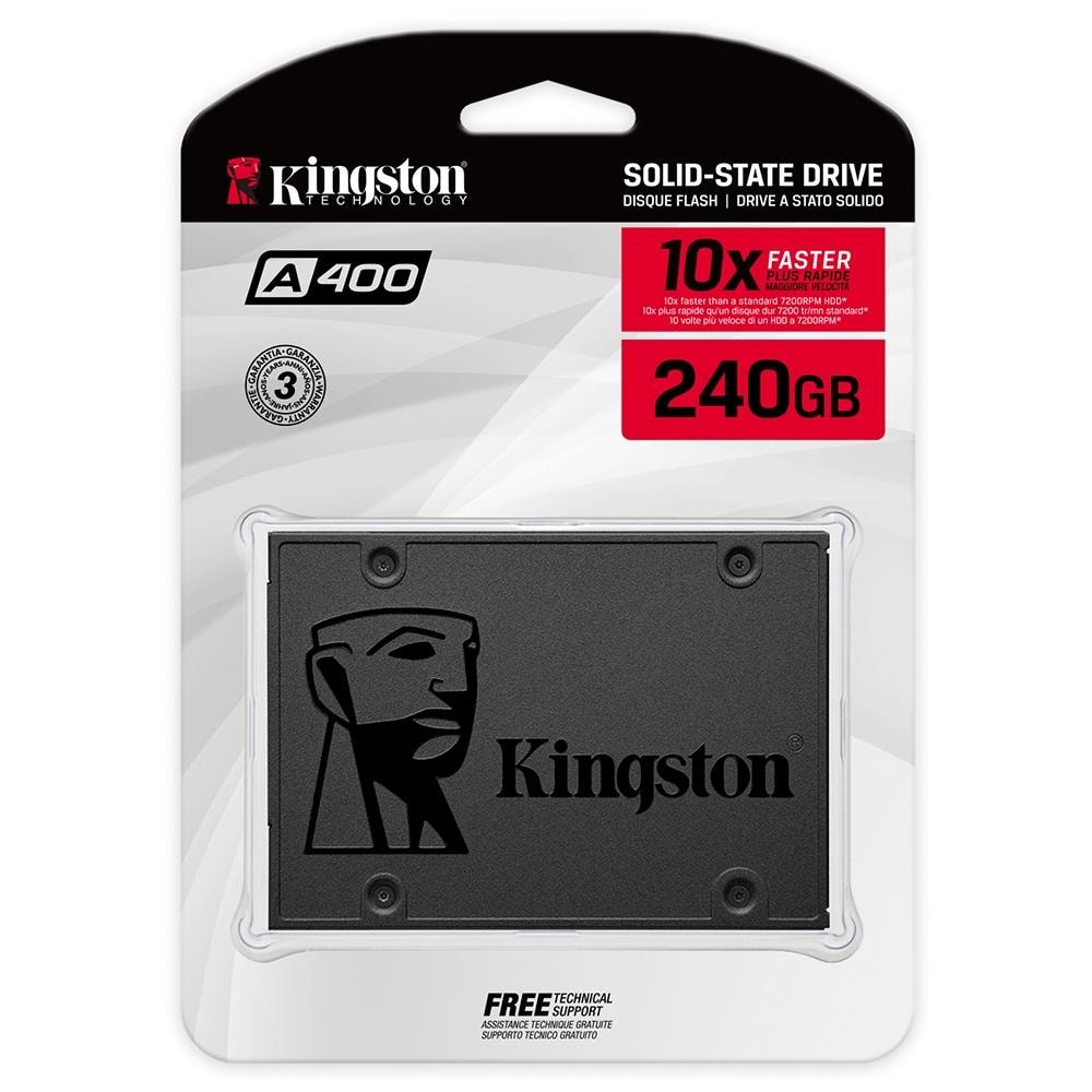 Ssd Kingston A400 960gb Sata Leitura E Gravação 500mb/s - 450mb/s
