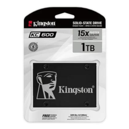 Ssd Kingston Kc600 1tb Sata 3 2,5" Leitura E Gravação 550mb/s - 520mb/s Skc600/1024g