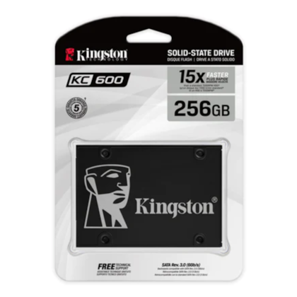 Ssd Kingston Kc600 256gb Sata 3 2,5" Leitura E Gravação 550mb/s - 500mb/s Skc600/256g