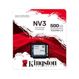 Ssd Kingston Nv3 500gb M.2 2230 Mini Nvme Leitura E Gravação 5000mb/s - 3000mb/s Gen4x4 Snv3sm3/500g