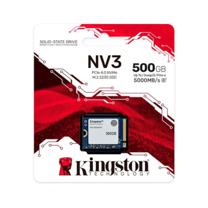Ssd Kingston Nv3 500gb M.2 2230 Mini Nvme Leitura E Gravação 5000mb/s - 3000mb/s Gen4x4 Snv3sm3/500g