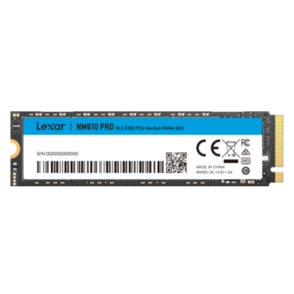 Ssd Lexar Nm610 Pro 500gb Nvme M.2 Leitura E Gravação 3300mb/s - 1700mb/s Gen3x4 Lnm610p500g-rnnng