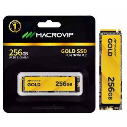 Ssd Macrovip Gold 256Gb M.2 2280 Nvme Leitura E Gravação 2100Mb/S - 1500Mb/S Gen3X4 Mvgld/256gb