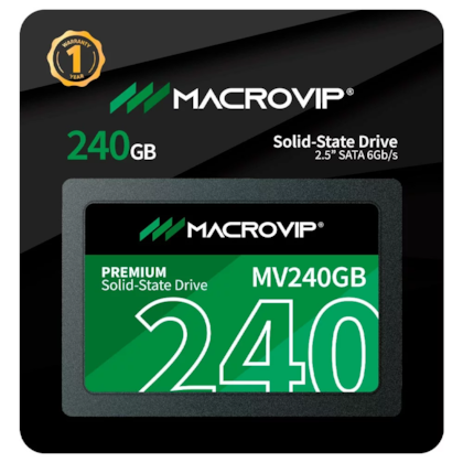Ssd Macrovip Premium 240Gb Sata 3 Leitura E Gravação 520mb/s - 450mb/s Mv240gb