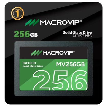 Ssd Macrovip Premium 256Gb Sata 3 Leitura E Gravação 520mb/s - 450mb/s Mv256gb